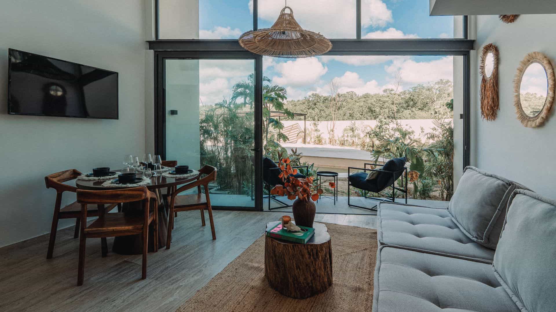 Accommodation in Tulum.