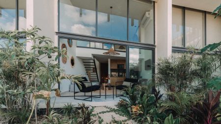 Private terrace at LENEVA LOFT overlooking Tulum’s lush jungle.